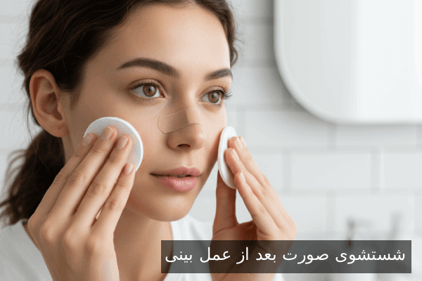 شستشوی صورت بعد از عمل بینی